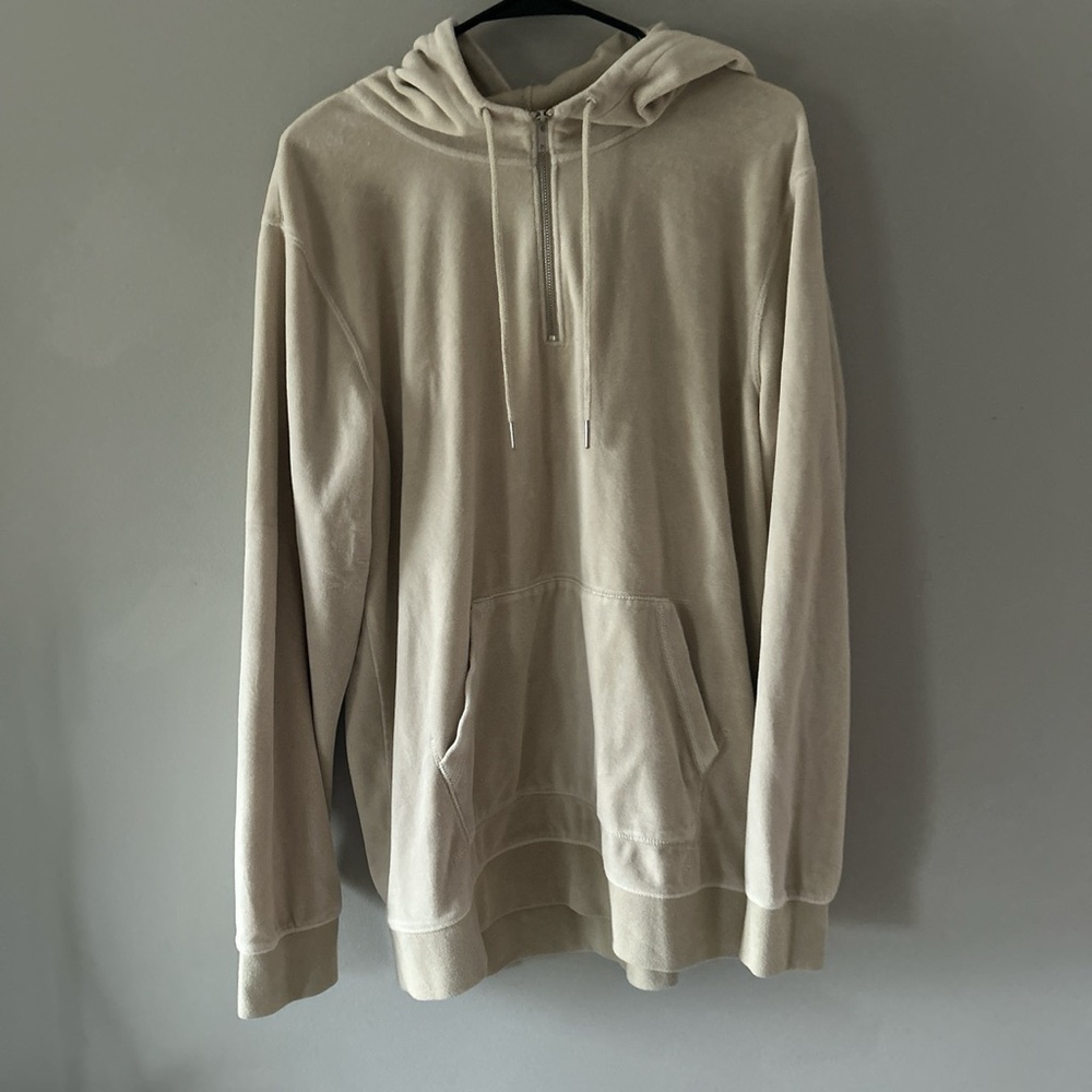 quarter zip up hoodie